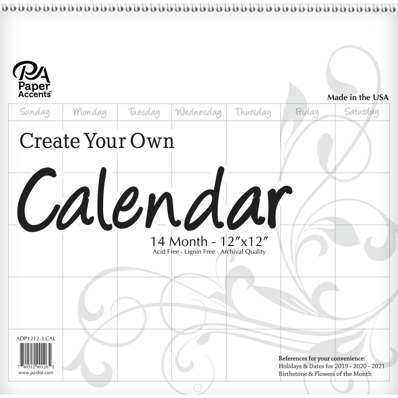 PA Paper™ Accents Create Your Own Calendar | Michaels pa-paper-accents-create-your-own-calendar-michaels